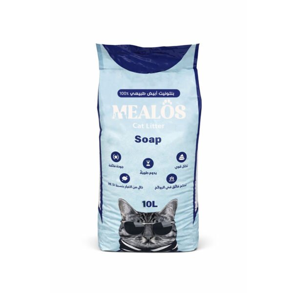 Melos Soap 10 L Front (1) ميلوس رمل قطط برائحة الصابون 10 لتر