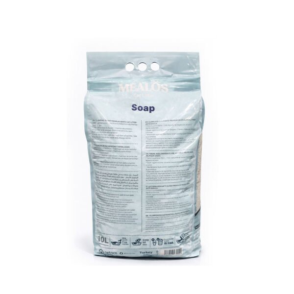 Melos Soap10 L Back ميلوس رمل قطط برائحة الصابون 10 لتر